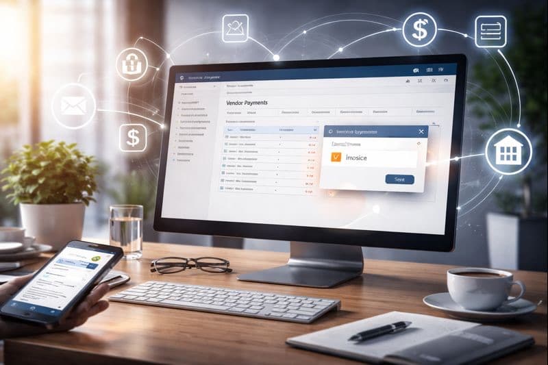 An abstract image showing an email icon with a dollar sign, representing automated payment notifications.